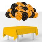 Kit festa Naruto Decoração Toalha Amarela TNT + 25 balões