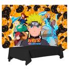 Kit festa Naruto Decoração Toalha Preta + 25 balões + Painel