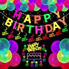 Kit Festa Neon Glow in the Dark - Banner, Balões e Estrelas Fluorescentes Kit Festa Neon Glow in the Dark - Banner, Balões e Estrelas Fluorescentes