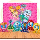Kit festa painel + 6 Display de mesa festa Patrulha canina