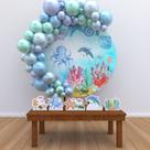 Kit Festa Painel Redondo Fundo do Mar Aquarela- IMPAKTO VISUAL Kit Festa Painel Redondo Fundo do Mar Aquarela- IMPAKTO VISUAL