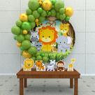 KIT Festa Painel Redondo Safari Cute - IMPAKTO VISUAL KIT Festa Painel Redondo Safari Cute - IMPAKTO VISUAL