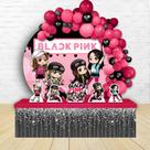 kit festa painel redondoDecoração Black pink Cute 1,50X150 kit festa painel redondoDecoração Black pink Cute 1,50X150