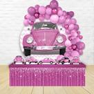 kit festa painel redondoDecoração Fusca Rosa 1,50 Diâmetro