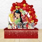 kit festa painel redondoDecoração Mulan 1,50 Diâmetro