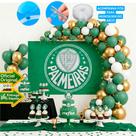 Kit festa Palmeiras Decoração Aniversário Painel+100 balão