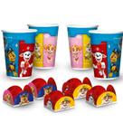 Kit Festa Patrulha Canina decoração 50 forminhas + 8 Copos