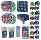 Kit Festa PJ Masks para 16 Crianças - Máscaras e Decorações Inclusas Kit Festa PJ Masks para 16 Crianças - Máscaras e Decorações Inclusas