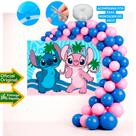 Kit festa Stitch Decoração Aniversário Painel+100 balão Arco