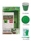 Kit Festa Tema Minecraft Completa Decoração, Copos, Pratos e Garfos Kit Festa Tema Minecraft Completa Decoração, Copos, Pratos e Garfos