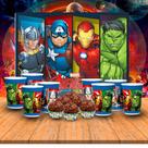 Kit festa Vingadores 109 peças decoração aniversário complet