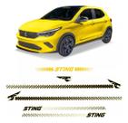 Kit Fiat Argo Sting 2023 Soleira + Maçaneta + Faixa Lateral