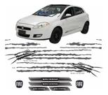 Kit Fiat Bravo 2014 Wolverine Grafite + Emblemas + Soleira