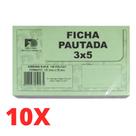 Kit Ficha Pautada 3x5 Branco 150g