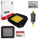 Kit Filtro Ar E Combustivel + Tela Filtro Oleo Biz 125 Flex