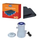Kit Filtro Bomba + Capa Para Piscina Premium 2500 Litros - Mor Kit Filtro Bomba + Capa Para Piscina Premium 2500 Litros - Mor