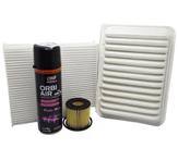 Kit filtro de ar oleo e spray limpa ar rav4 motor 2.5 gasolina 4x4 automatica 2012 2013 2014 2015 2016