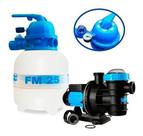 Kit Filtro De Areia Fm 25 C/ Motobomba Bm 25 1/4cv Sodramar