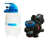 Kit Filtro Para Piscina Fm 30 + Bomba Bmc 25 Sodramar 1/4 Cv