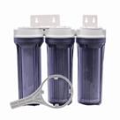 Kit Filtro Triplo BBI 9.3/4" Transparente PT230TR para Fabricação de Cerveja Artesanal Estágios de Filtragem em Poliprop