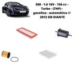 Kit filtros revisão peugeot 508 1.6 thp turbo Kit filtros revisão peugeot 508 1.6 thp turbo