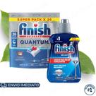 Kit Finish Detergente em Tablete 26tabs e Secante 250ml para Lava Louças Original Limpeza e Secagem