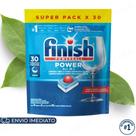 Kit Finish Detergente em Tablete para Lava Louças 30tabs Original Limpeza Profunda e Ação Poderosa