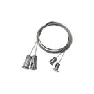 Kit Fio Cabo De Aço Para Perfil Pendente 2M Prateado Regulável Kit Fio Cabo De Aço Para Perfil Pendente 2M Prateado Regulável