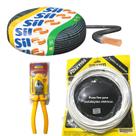 Kit FIo Flexivel Preto Sil 4mm + Passa Fio 20M + Alicate Tramontina 6" Polegadas