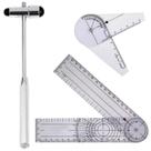 Kit Fisioterapia Goniômetro Grande Pequeno Martelo Buck