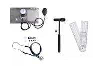 Kit Fisioterapia Goniometro Martelo Buck Esfigmo Esteto