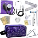 Kit Fisioterapia Necessaire Estampada Goniometro Martelo Buck Fita Imc