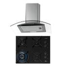 Kit Fit Line Fischer: Coifa 60 cm e Cooktop 4B Tripla Chama