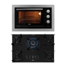 Kit Fit Line Fischer: Forno Elétrico Inox e Cooktop 5B Tripla Chama