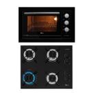 Kit Fit Line Fischer Forno Elétrico Preto e Cooktop 4B Aramado Kit Fit Line Fischer Forno Elétrico Preto e Cooktop 4B Aramado