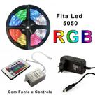 KIT Fita de led 5M 5050 colorida com fonte 12V 3A KIT Fita de led 5M 5050 colorida com fonte 12V 3A
