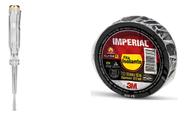 Kit Fita Isolante 5MT Preta mais Chave para verificação elétrica 130mm de 100V a 500V residencial