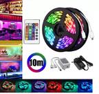 Kit Fita Led 10m Colorido RGB 5050 C/ Controle+Fonte Bivolt Kit Fita Led 10m Colorido RGB 5050 C/ Controle+Fonte Bivolt