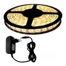 Kit fita led 5050 c/silicone 5m + fonte 12v + emenda rápida