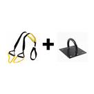 KIT Fita para Treino Suspenso tipo TRX Exercício Funcional Pilates Yoga Fisioterapia Funcional Musculação Exercícios Saude + Suporte Sem Giro