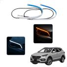 Kit Fitas Led DRL Farol + Seta 12v 45cm Santa Fé 2001 2002 2003 2004 2005 2006 2007 2008 2009 2010 até 2020
