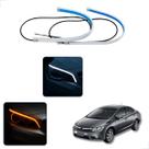 Kit Fitas Led DRL Farol + Seta 12v 60cm Civic 2006 2007 2008