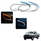 Kit Fitas Led DRL Farol + Seta 12v 60cm L200 Triton 2004 2005 2006 2007 2008 2009 2010 2011 2012 2013 até 2023