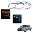 Kit Fitas Led DRL Farol + Seta 12v 60cm Versa 2011 2012 2013 2014 2015 2016 2017 2018 2019