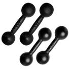 Kit Fitness 4 Halteres Redondo Bola de Ferro Pares de 3Kg e 5Kg