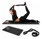 Kit Fitness Com Fita De Alongamento E Colchonete