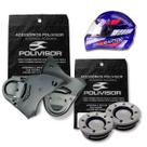 Kit Fixação da Viseira Capacete Mixs Fokker Mx5 Botoes + Chassi