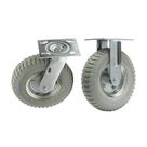 Kit fixo e giratório rodizio 8x2 roda maciça pu 250x4