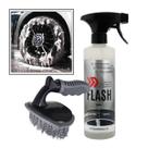 Kit Flash Autoamérica 500ml + Escova de Pneus - Limpador de Pneus e Borrachas