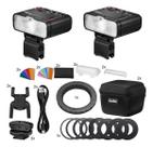 Kit Flash Macro Duplo Godox Mf12 Ttl Universal Anel Lente